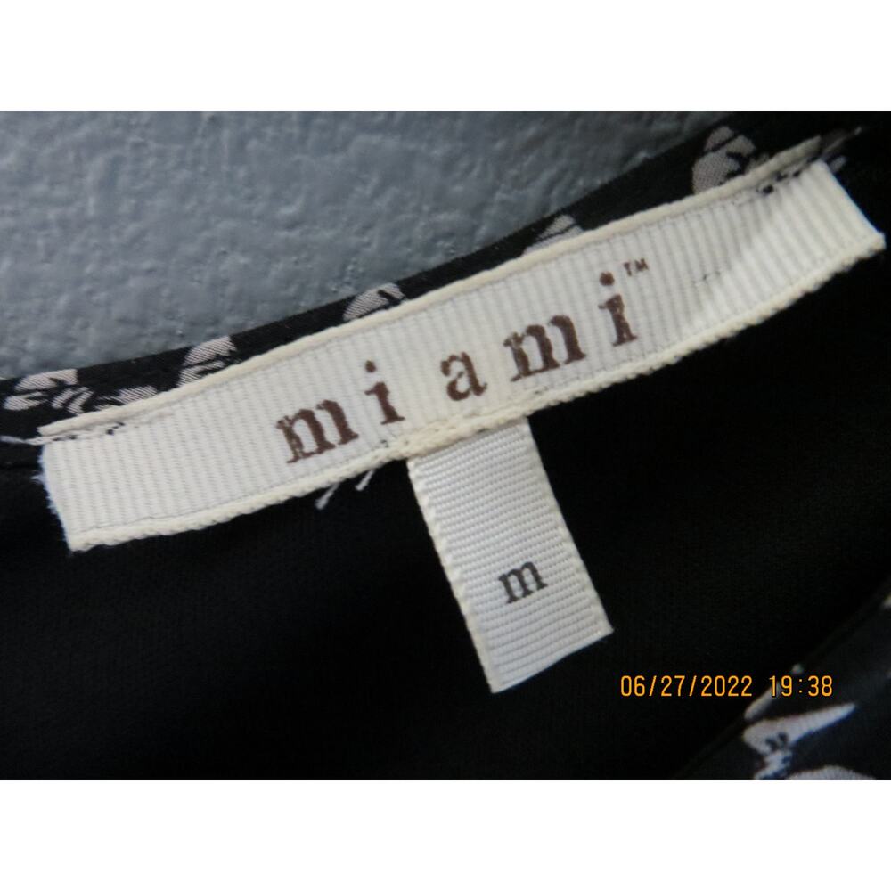 MIAMI Hi-Low Summer Dress. Black/White. Sleeveless Women Size Medium - Picture 4 of 4